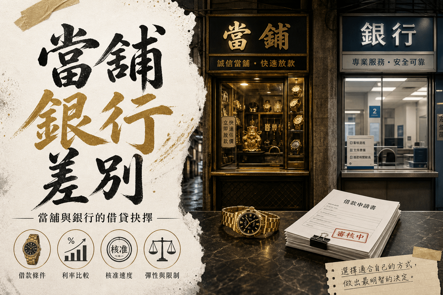 當舖 銀行 差別